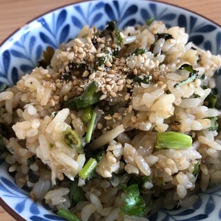 とっても簡単な混ぜご飯！パクチーとしらす入り